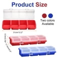 thumbnail image 2 of Uxcell 2pcs Screw Organizer Box Plastic Hardware Toolbox with Locks & Compartments for Nails Nuts, 2 of 7