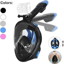 UNIGEAR SNORKEL MASK FULL FACE DIVING ANTI-FOG - SIZE: MEN S/M - BLACK/BLUE