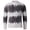 Brown, variant on Turilly Men's Sweater Fuzzy Mock Neck Abstract Print Pullover Sweater Soft Acrylic Knit Warm Casual Everyday Top