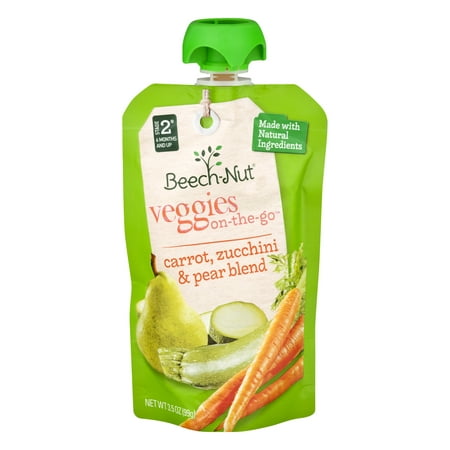 Beech Nut Veggies On - The - Go Carrot, Zucchini & Pear Blend Stage 2 - 3.5OZ, 3.5