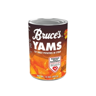Bruce's Canned Yams Cut Sweet Potatoes in Syrup, 15 oz , Can