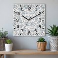 thumbnail image 6 of Farmhouse Flower Wooden Wall Clock Silent Non Ticking, Botanical Vintage Light Blue Leaf Square Wall Clocks Battery Operated, Decor Clock for Home Office, Living Room, Kitchen, 12 Inch, 6 of 9