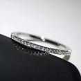 thumbnail image 3 of 1Ct Round Cut Simulated Diamond Women's Half Eternity Band Ring 14K White Gold Plated, 3 of 4