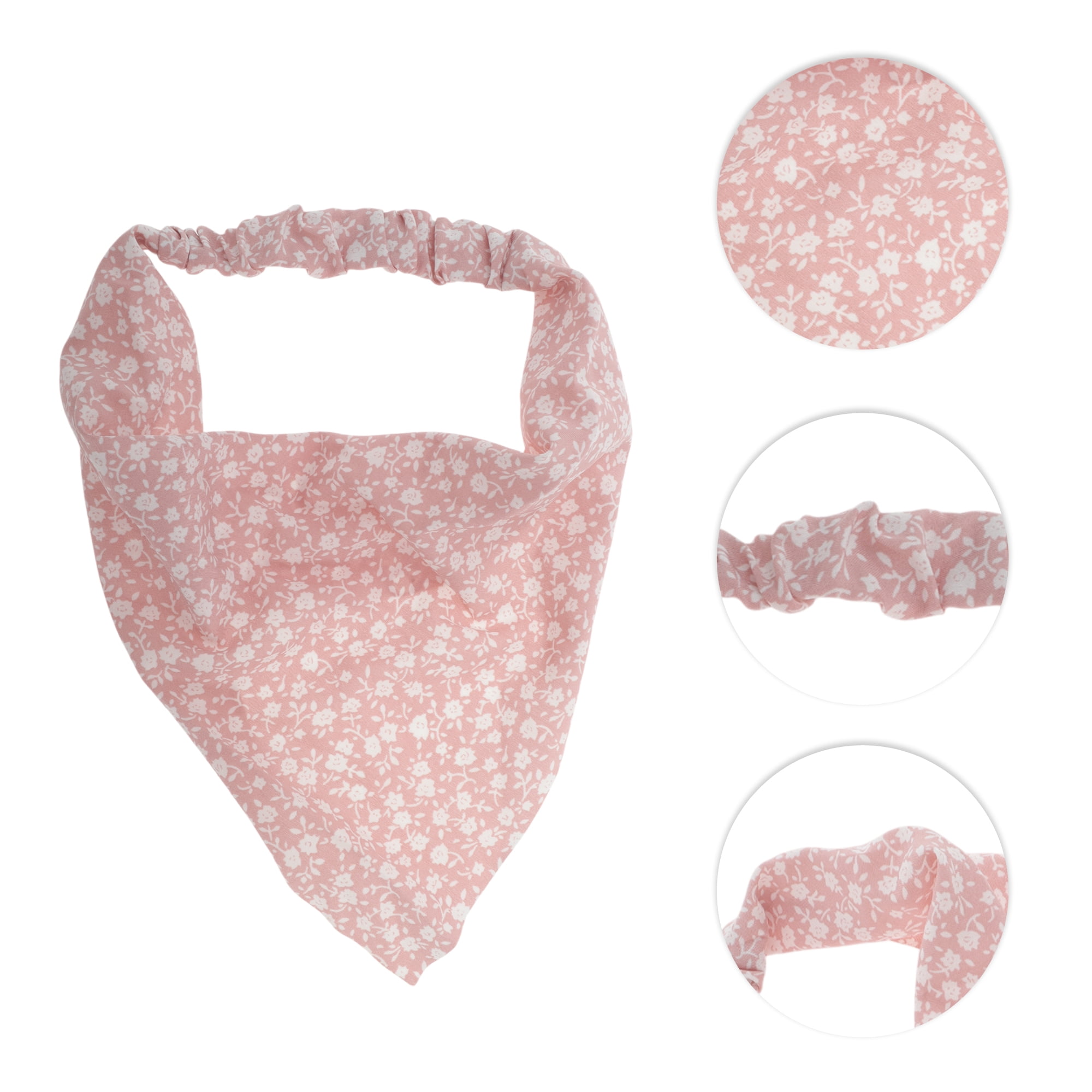 Unique Bargains 1pc Stylish and Comfortable Grace Floral Headwrap Pink