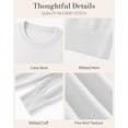 thumbnail image 4 of QUALFORT Women’s Crew Neck Pullover Sweater, Soft Lightweight Long Sleeve Knit Top, White, Size L, 4 of 7