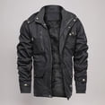 thumbnail image 2 of Men's Winter Jackets Thick Fleece Lined Military Jackets wtih Hood Work Warm Full Zip Thermal Cargo Coats, 2 of 3