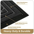 thumbnail image 6 of PABUBE Outdoor Doormat, Weatherproof Low Profile Outdoor Mat,Heavy Duty Non-Slip Welcome Mat, Dirt Trapper Washable Entry Rug for Front Doors Entryway,24"X36",Grey, 6 of 10