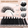 thumbnail image 4 of SENLINK 2027 NEW Fluffy Thick Lash Clusters DIY Eyelash Extension 10-18MIX D Curl Lash Clusters 100D Wispy Individual Eyelash Extensions Clusters Lashes DIY Fluffy Lash for Beginners by SENLINK, 4 of 8