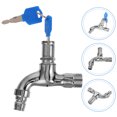 thumbnail image 1 of SHOWERORO Tap Washers Tap Lock in Silver Alloy 1 Set for Outdoor Faucets with Water Control, 1 of 8