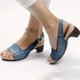 thumbnail image 1 of Cómodos y elegantes zapatos de tacón bajo grueso para mujer, sandalias de tacón grueso de verano, zapatos informales con hebilla en el tobillo y punta abierta Wmkox8yii nm4655, 1 of 3