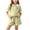 Green, variant on Juorvia Girls Summer Outfits 2pc Toddler Tween Sweatsuit Loose Fitted Collared T-Shirts Drawstring Waist Shorts(2-3 Years,Purple)