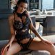 thumbnail image 1 of Conjunto de Sujetador de encaje de 4 piezas para mujer, ropa interior con aros y liguero, lencería Sexy, varios estilos, 1 of 4