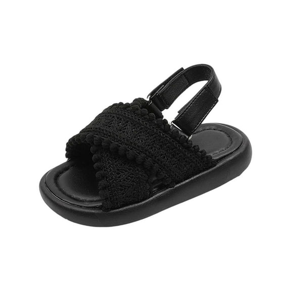 OSOLU Toddler Girls Sandals Kids Comfortable Open Toe Casual Summer Shoes Age 1 6 Lightweight Breathable Footwear Baby Classic Shoes, 5-6 Years