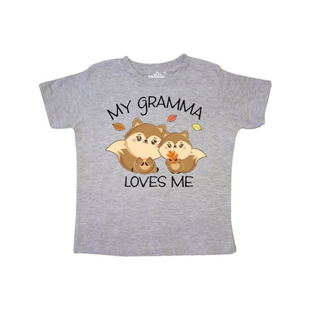 

Inktastic My Gramma Loves Me with Cute Squirrels in Autumn Gift Toddler Boy or Toddler Girl T-Shirt