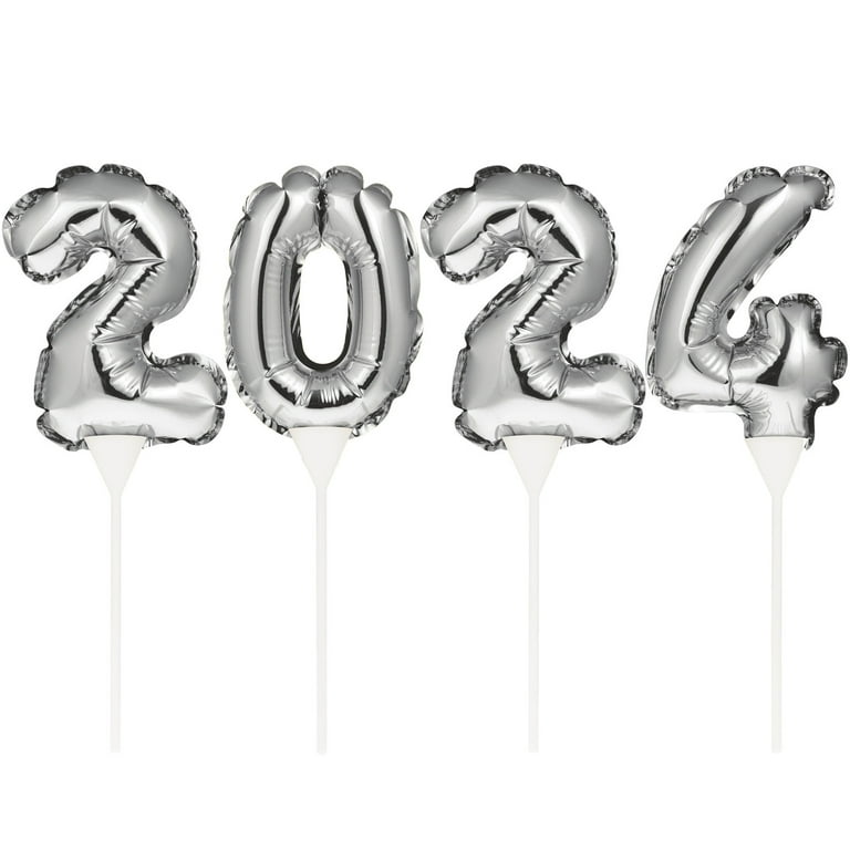 2024 Balloon Cake Topper Set, 4/PK,Pack of 3 