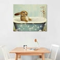 thumbnail image 2 of Nawypu Vintage Rabbit Co. Bath Soap, Wall Decor Wash Your Paws Bunny Crossing Poster Art for Home Living Room Bedroom Garden Garage Office Cafe Bar Pub, 2 of 4