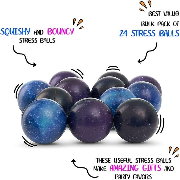 Lot de 12 balles anti-stress galaxie : : Jeux et Jouets