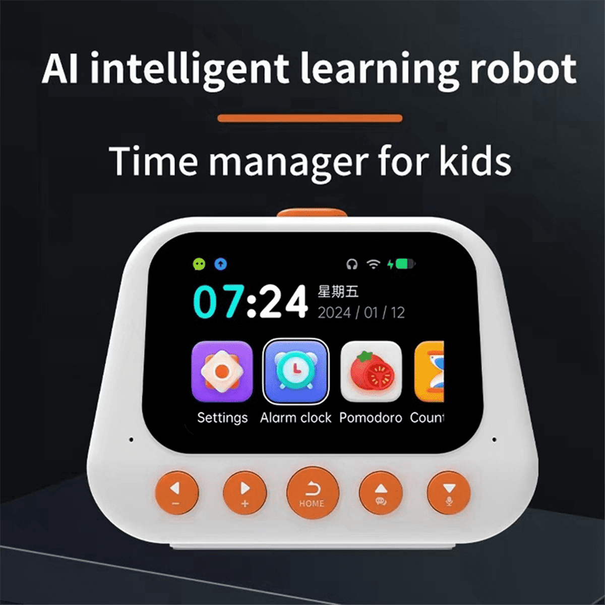 NEW Children'S AI Intelligent Alarm Clock Multifunctional Voice Dialogue Machine Time Management Self-Disciplined B