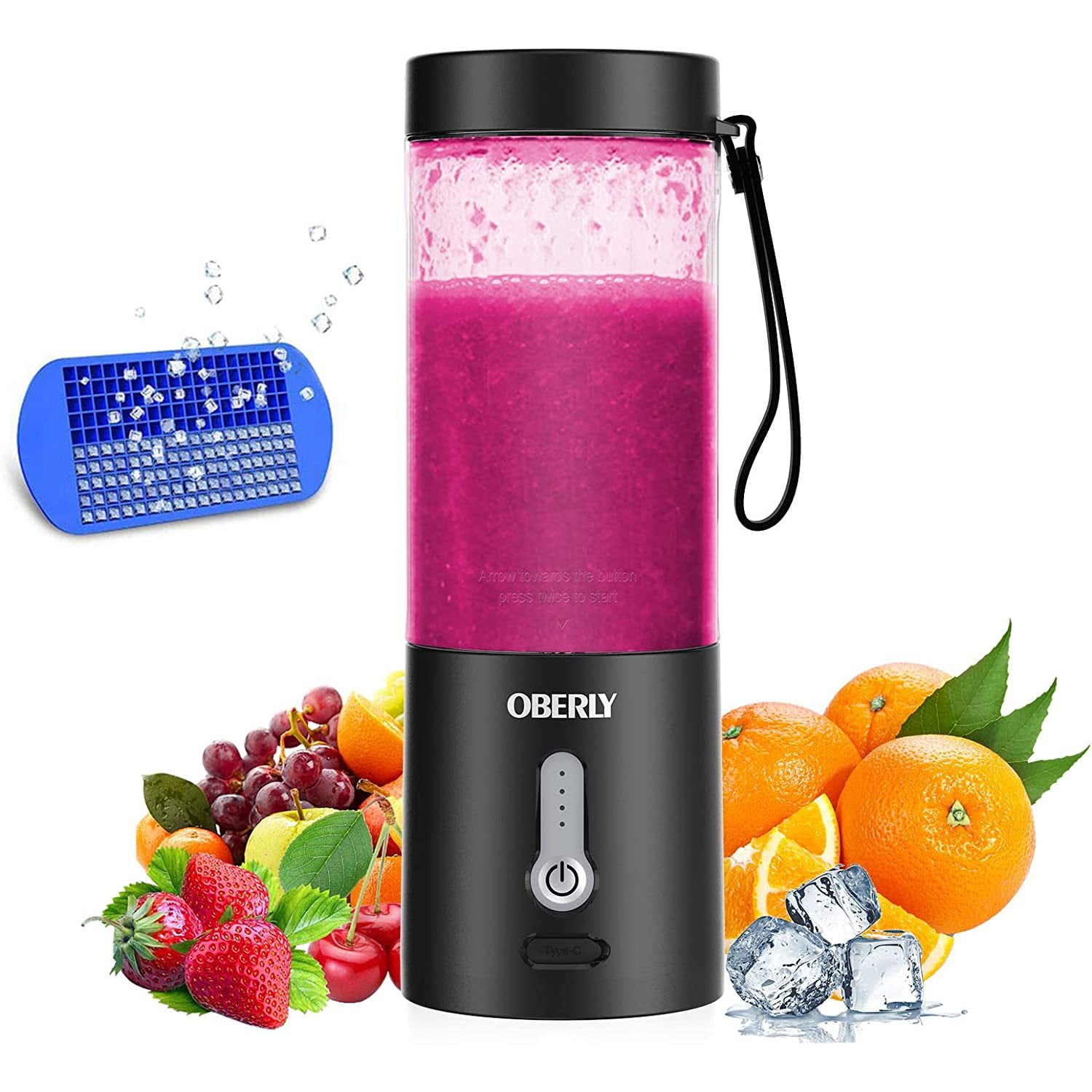 Blend Portable Blender Jet for Shakes and Smoothies, Personal Travel Blender for Protein with 4000mAh USB Rechargeable Battery, Crush Ice, Frozen