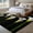 LightGreen White Black, variant on Area Rug for Living Room, White Floral Non-Slip Indoor Large Carpet for Bedroom/Dining Room, Modern Art Summer Botanical Watercolor Washable Low-Profile Rectangle Floor Runner Rugs - 5 x 7 Ft