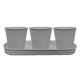 thumbnail image 1 of 1 juego de cubos para flores de hierro galvanizado, jarrón decorativo para jardín., 1 of 5