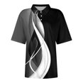 thumbnail image 4 of Black Women Shirts, Women'S Short Sleeved Slim Fit Casual Fashion Top 4XL, 4 of 5