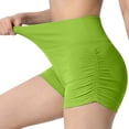 thumbnail image 2 of vdgthytj Women Athletic Shorts Elastic High Waist Slim Fitted Stretchy Ribbed Yoga Gym Workout Shorts, 2 of 5