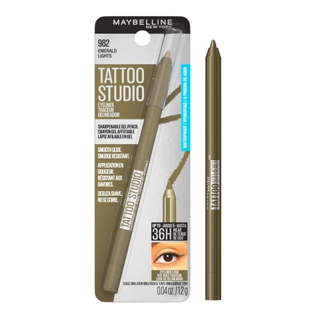 Maybelline Tattoo Studio Sharpenable Gel Pencil Waterproof Longwear Eyeliner Emerald Lights