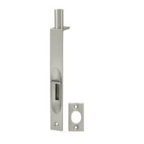Deltana 6FBS15 6" Flush Bolt; Heavy Duty; Square; Satin Nickel Finish