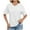New/White, variant on Otvok Womens Blouses Summer Solid Color V-Neck Pocket Short Sleeved Top with Slit Hem
