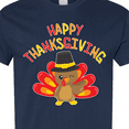 thumbnail image 4 of Inktastic Happy Thanksgiving Cute Turkey in Pilgrim Hat T-Shirt, 4 of 5