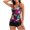 Purple, variant on OAVQHLG3B Tankini Bathing Suit for Womens Swimsuits Ladies Trendy Multicolor Leaves Flowers Back Cutout Boxer Pants Sling Women's Split Swimsuit