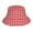 Red Checkboard, variant on Red Checkboard Reflective Double-Sided Bucket Hat, Sun Hat, Soft and Breathable for Gardening, Beaching, Camping, Hiking, Fishing