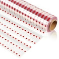 thumbnail image 1 of HLONK Rouleau de Vinyle Transparent Rouge pour Paniers et Cadeaux, 1 of 10