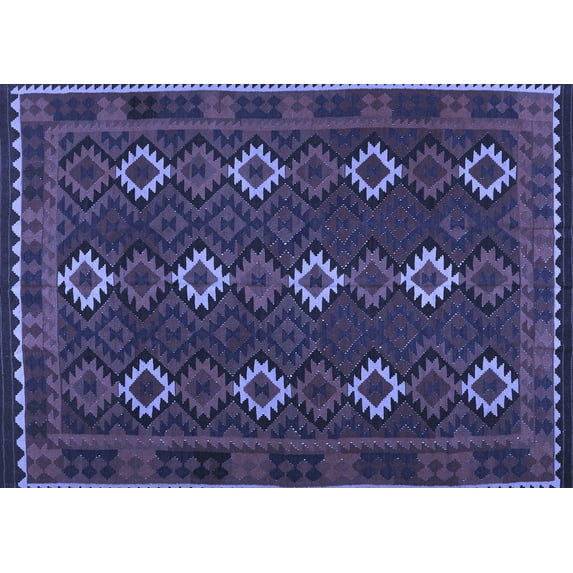 Ahgly Company Indoor Rectangle Oriental Blue Traditional Area Rugs, 2' x 3'