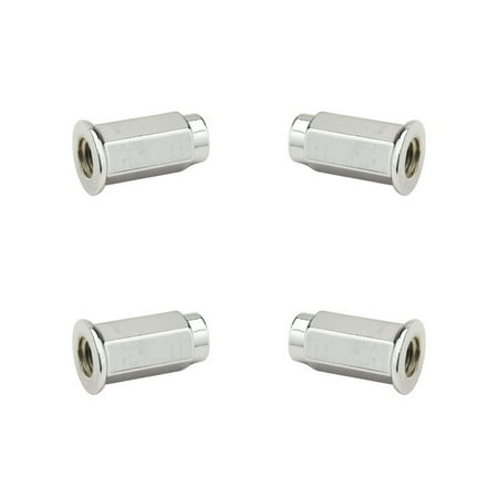 ITP (4 Pack) Flat Base Chrome Lug Nut 3/8 with 14mm Head Compatible With Polaris SPORTSMAN ACE 900 2016
