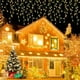 thumbnail image 3 of Luces LED navideñas de carámbanos para colgar en el techo al aire libre, cortina de luces de hadas de 4 m x 0,4/0,5/0,6 m para decoración de Navidad, Año Nuevo y bodas, 3 of 5