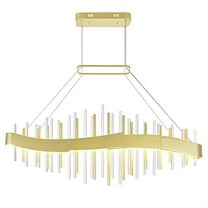 CWI Lighting Millipede Glass LED Chandelier in Clear/Satin Gold