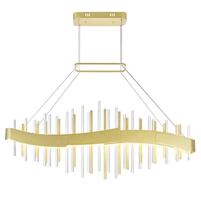 CWI Lighting Millipede 40 in LED Satin Gold Chandelier