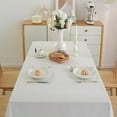 thumbnail image 2 of Textured Table Cloth for Rectangle Tables 60×102 Inch Waterproof Linen Tablecloth Spill Proof and Wrinkle Free Table Cover for Dining Table,Farmhouse Kitchen, Parties and Holidays,White, 2 of 6