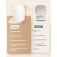 thumbnail image 6 of RUseeN Rechargeable Compact Makeup Mirror with Lights and Magnification 1X / 10X, Double Light Strip Dimmable Travel Makeup Mirror with 3 Light Colors Mini Magnetic Closing Pocket Mirror for Women, 6 of 8