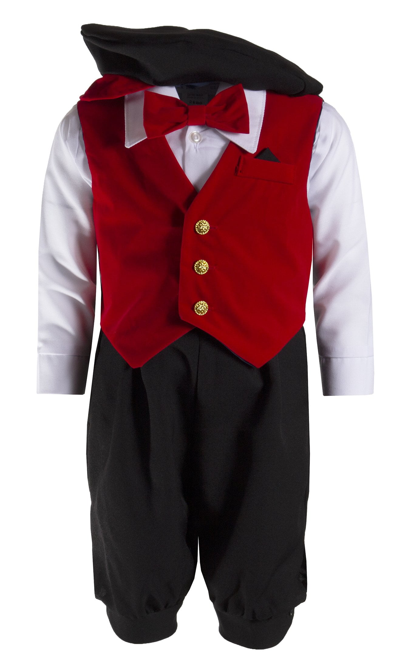 Boys Knicker Set With Vest and Hat Vintage Sand//Black Stripe