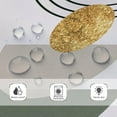 thumbnail image 6 of Small Stall RV Sage Green Boho Leaves Shower Curtain Half Abstract Mid Century Arch Minimalist Modern Geometric 36Wx72H Inch Gold Sun Fabric Decor Bathroom Polyester Waterproof 7 Pack Hooks, 6 of 6
