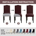 thumbnail image 5 of Amerteer 2 Pack Dining Room Chair Covers Stretch Dining Chair Slipcover Parsons Chair Covers Chair Furniture Protector Covers Removable Washable Chair Cover for Dining Room, Hotel, Ceremony, 5 of 7