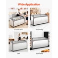 thumbnail image 6 of VEVOR Commercial Ice Cream Display Case, 16.3 Cu.ft Chest Freezer, -19 to 3℉ Temp Adjustable Mobile Top Deep Freezer with 5 Wire Baskets, 2 Sliding Glass Doors, Locking Casters & LED Strip Lighting, 6 of 9