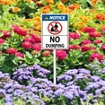 thumbnail image 4 of Eveokoki Notice No Dumping Sign 7 x 8.8 Inch Outdoor Aluminum Yard Signs with Metal Stakes for Private Property Grass Lawn No Trash Dumping, 4 of 7