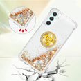 thumbnail image 4 of Case for Samsung Galaxy A25 5G, Galaxy A25 5G Liquid Case Glitter Clear TPU Cute Love Moving Quicksand Sparkle Phone Case with Stand Liquid Shockproof Cover for Samsung Galaxy A25 5G Gold YBZ, 4 of 14
