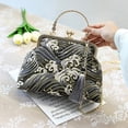 thumbnail image 2 of Jiibva Retro Shoulder Chain Messenger Clutch Chinese Style Embroidered Jacquard Women's Evening Bags, 2 of 7