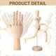 thumbnail image 3 of Paquete de 6 Maniquíes de Madera para Artistas, Modelo de Figura de Dibujo de 4,5/5,5/8/12 Pulgadas, Modelo de Mano de Madera de 7 Pulgadas, Modelo de Mano Izquierda y Derecha, 3 of 6