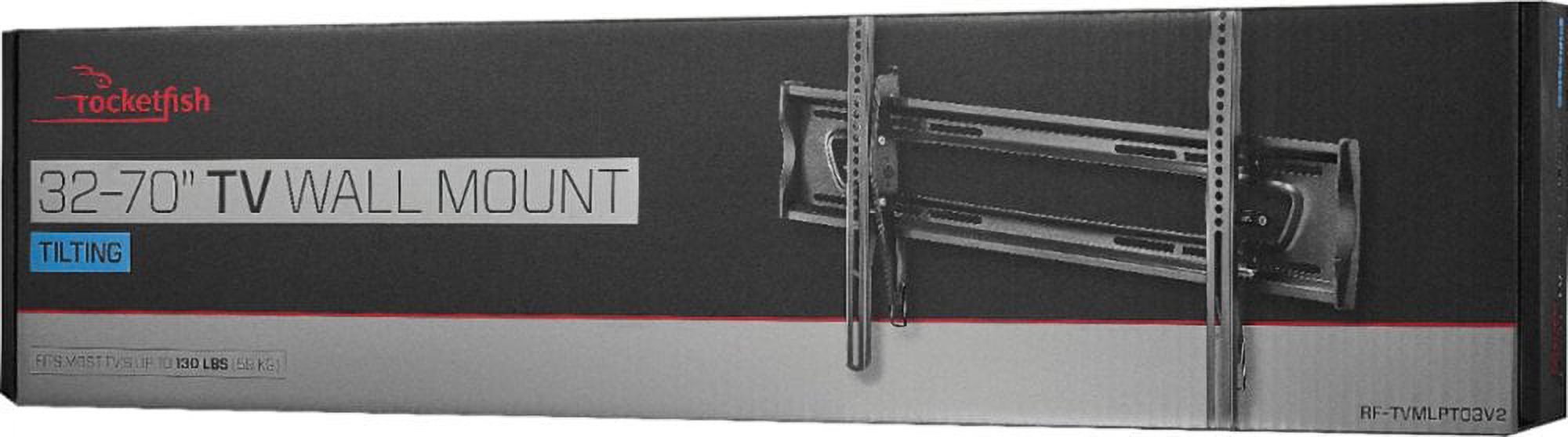 Rocketfish RF-TVMLPT03 Low-Profile Tilting Wall Mount - Mounting kit (tilt wall mount) - Low Profile Mount - for LCD TV - black powder coat - screen size: 32"-70" - mounting interface: 700 x 400 mm - wall-mountable - image 3 of 4